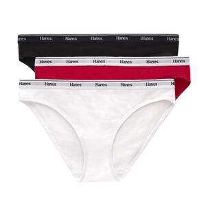Hanes Originals Women's 2XL Bikini Underwear Panties Breathable Cotton 3-Pack
